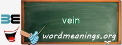 WordMeaning blackboard for vein